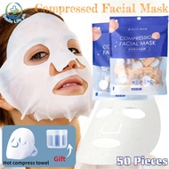 50PCS Disposable Compressed Facial Mask Moisturizing Mask Portable Hydrotherapy Breathable Sticker