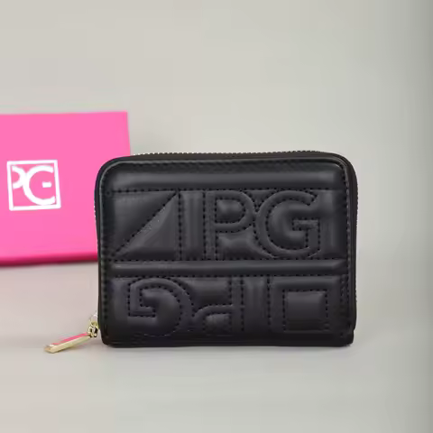 PG PATSY GARIS Fashion Classic Retro Men's and Women's Universal Wallet Letter Printed Portable Card