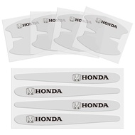 For Honda 8Pcs Transparent Anti-Scratch Car Door Handle Protection Sticker For civic 11th gen fd fc eg fk HRV Jazz City Mugen Fit Vezel Accord BRV WRV Stream