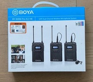 BOYA - BY WM8 Pro K2 HK (TX8+TX8+RX8) Dual Channel Wireless Microphone 1 Receiver + 2 Transmitters