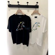 Agnes-b's  Selling Fashionable Dinosaur Logo Print Versatile Round Neck Short Sleeved T-shirt for Me