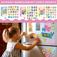 Letter Magnetic and Food, Thick Wooden Letter Magnet, Large Size, Cute Colorful Animals, Letter Magn