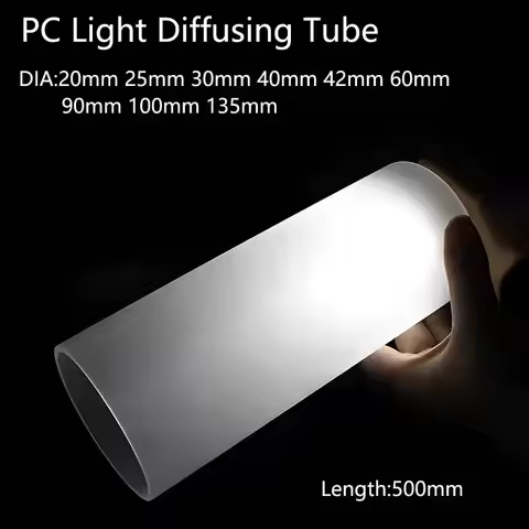 Length 500mm Milky white PC Pipe cylindrical lampshade tube PC light diffusing tube Polycarbonate Di