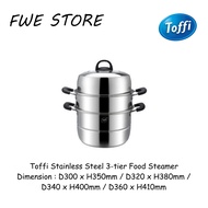 Toffi Stainless Steel 3-tier Food Steamer / Steamer Set 钢三层蒸锅 (30cm / 32cm / 34cm / 36cm)