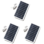 wsustore--3X 5V High Power USB Solar Panel Outdoor Waterproof Hike Camping Portable Cells Battery So