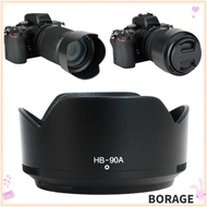 BORAG Lens Hood, ABS Black Anti-Glare Cover, Replacement HB-90A 62mm Protective Shield for Nikon Z D