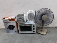 5件家庭電器 Toshiba 電飯煲 迷你Deer 暖風機 Famous 焗爐 全新Sanki 電磁爐+全新煲 Panasonic 風扇 Toshiba cooker Mini Deer heater