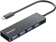 USB-C Hub, BYEASY 4 Port Type C to USB 3.0 Adapter, Ultra Slim Portable USB C to USB Hub Applicable for iMac Pro, MacBook Pro, iPad, PC, USB Flash Drives, Tesla Model 3 and Mobile HDD