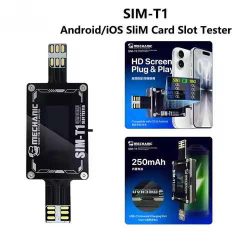 Mechanic SIM-T1 SIM Card Slot Tester Rapid Fault Isolation Built-in Battery For IP 16/16Plus SIM Det