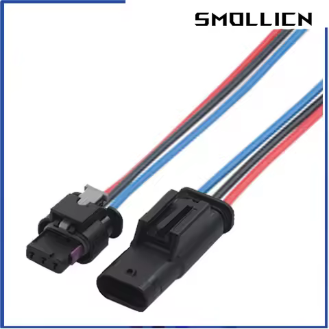 1 Set 3 Pin 4F0973703A 4F0973703 AMP Automotive Wire Harness Waterproof Connector Male Female Plug 1