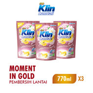 So Klin Pembersih Lantai Sensasi Fine Fragrance Moment in Gold Pouch 770ml x3