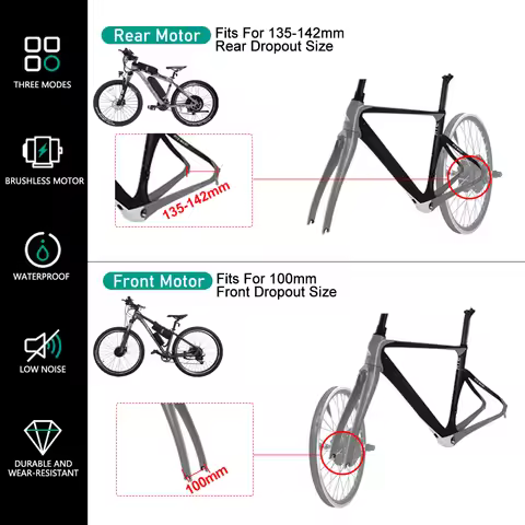 Electric Bicycle Motor 48V 52V 60V 72V 2000W Front Rear Brushless Non-gear Hub Motor Wheel For Ebike