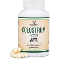 Colostrum Supplement 120 Capsules, 1,000mg per Serving (Bovine Colostrum Powder from First Milking O