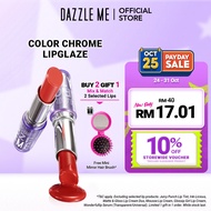 [NEW!!] DAZZLE ME Color Chrome LipGlaze Glossy Lipstick Peptide Plumping Nourishing (3.5g) Gincu Pep