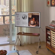 TV Stand Retro-Style Portable TV Stand Universal Mobile TV Mount for Conference Rooms Floor-Standing