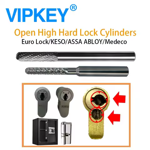 RAISE Carbide Burr Die Grinder Drill Cutter For Lock KESO ASSA ABLOY Medeco Cylinder Breaker Locksmi