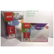 ASTAR ACRYLIC SIGN HOLDER L Shape ssa2880/ssa2881