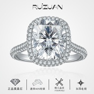 Sterling Silver S92518k New Gold Jewelry Moissanite Plated*Ring5Moissanite Pillow Shape Carat119Cros