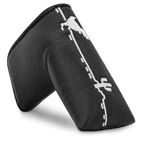 Game Dinosaur Style & Crossbones Golf Putter Cover | Premium Blade Headcover with Soft Lining,
