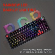 Gaming Mechanical Keyboard 96 Keys RGB 20 Modes Red Switch Full Anti Ghosting  Type C Cable