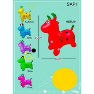 Animal Jumping Cow Character Rubber Horse/ Children's Toy Jumping Music