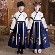 Hanfu Traditional Chinese Dress Ancient Children's Performance Students  Hanfu Performance clothes for Children's Day