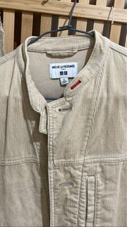 Uniqlo ines 聯名米色薄燈芯絨外套