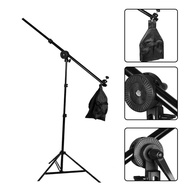 Studio Overhead Boom Arm Top Lighting Stand With Head Grip For Softbox Light