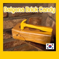 Brick Dalgona Candy + Free Hammer / Fun Gift / Friend Gift / Korean Sugar Candy / Homemade Dessert / Kids / kindergarden Toy Snack / Korean Snack / Korean Candy