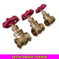 KUNINGAN GATE VALVE 1/2 inch Drat Stop Kran Air Kuningan 1/2 Kran PDAM