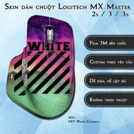 Logitech MX Master 2s / 3 / 3s mouse Skin model OFF White Colorful | 3m Anti-slip Film Sticker