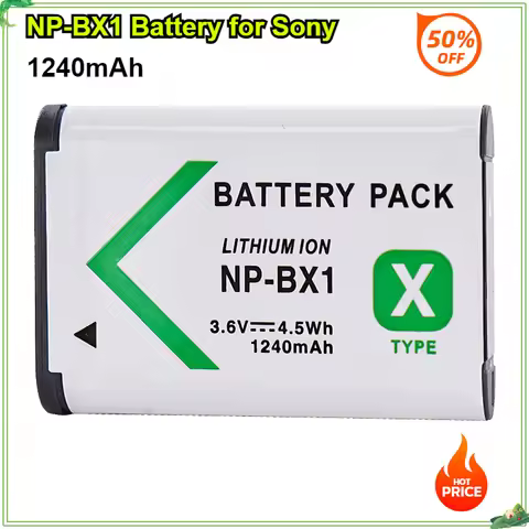 NP-BX1 NPBX1 3.6V 1240mAh Battery for Sony RX100 M7 M6 M5 M4 M3 X3000r As500 WX300 WX350 FDR-X3000R 