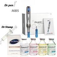 Wireless Dr Pen M8S Auto Home Beauty Care Device + Dr Stamp SC Botanical Stem Cell Ampoule 35ml Faci
