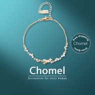 CHOMEL Singapore Wisteria Bracelet for women 18K Gold Plated gelang tangan chain cute diamond simple