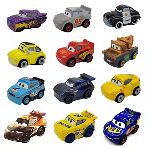 Disney Pixar Cars Lightning McQueen Mini Sheriff Cruz Ramirez Mater black storm Jackson Alloy Diecas