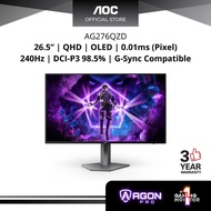 AOC Agon Pro AG276QZD 26.5 inch Flicker Free Wall-Mount QHD OLED Gaming Monitor