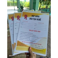 30 handwritten hop dong day sheets. 80gsm paper weight as sample