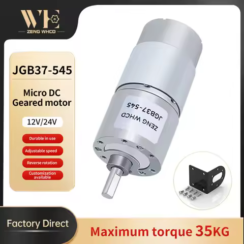 Miniature Planetary Gear DC Motor JGB37-545, 12V~24V, All-metal Gears, High Torque 35KG.cm, Reversib