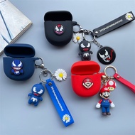 Bose QuietComfort Earbuds II Earphone Protective Case Cartoon Mario Keychain Pendant DC Venom Earbuds2 Silicone Soft Shockproof QC2 Burger