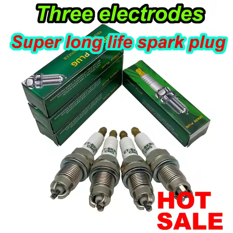 4pcs LPG CNG LNG GREEN 3 ELECTRODS Spark Plug ET-BKR7-CNG FOR IK20TT VK20 PFR7B-D BKR7EIX BKR-GAS LP