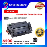 【Ready Stock】Q7551A LaserJet P3005 /M3027 /M3035MFP Page Yield 6500 HP Mono Laser Toner Compatible T