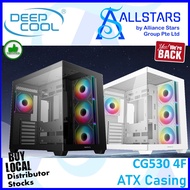 ALLSTARS Deepcool CG530 4F WH White / Black Tempered Glass ATX Chassis (White CG530-WHADA4-G-1 / Bla