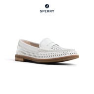 SPERRY WOVEN SEAPORT PENNY รองเท้าโลฟเฟอร์ ผู้หญิง สีขาว ( FLT - 13966820 )