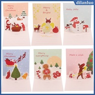 6 Sets Christmas -up Card 3d Xmas Cards Festival Gift Greeting Prime Blessing dilanluo