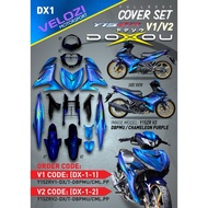 VELOZI RACING BODY COVERSET Y15ZR YAMAHA Y15 V1 V2 DOXOU DBPMU CHAMELEON PURPLE BLUE DX1 COLOUR PART