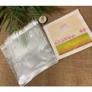 Pastel Nagomi Art Square Paper 15cm *15cm Side Seal Protection Plastic Bag 50pcs 和谐粉彩透明保护袋