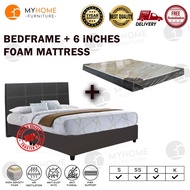 [Bulky] [PRE-ORDER] Faux Leather Divan Bed / Bedframe + 6" HD Foam Mattress [ETA : AFTER 15.07.2021]