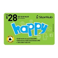 Starhub Prepaid E-Top UP Happy $128