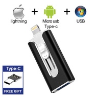 3 in1 OTG USB Flash Drive 8G 16GB 32GB 64GB 128GB Pen drive For iphone 8 7 Plus 6 6s Plus 5S ipad Gi