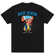 Sick Seven Funny Meme 67 Six Seven Halloween Men's Fashion Street Cotton T-shirt